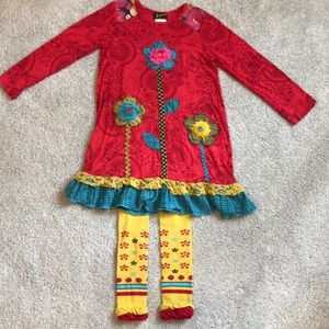 Zaza Couture tunic dress and tights set